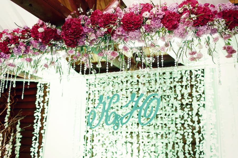 wedding photo booth background idea